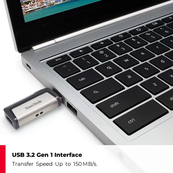 SanDisk Ultra Dual Drive 256GB USB 3.1 Type-C OTG Flash Drive