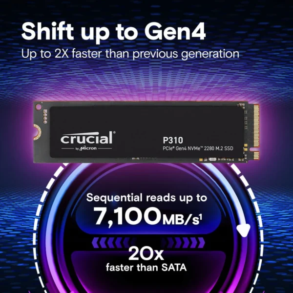 Crucial P310 2TB PCIe Gen4 NVMe M.2 SSD