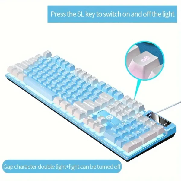 YINDIAO Wired Gaming Mechanical Keyboard with Backlight
