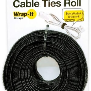 Wrap-It Self-Gripping Cable Ties Roll, 8-Inch, 50-Pack