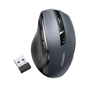 UGREEN Ergonomic Wireless Mouse, Bluetooth 5.0 / 2.4G, 4000 DPI
