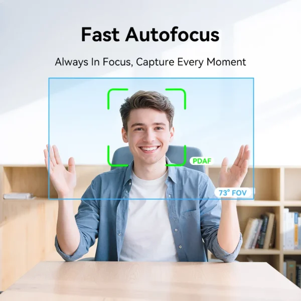 EMEET 4K USB Webcam with PDAF Auto Focus & Dual Microphones