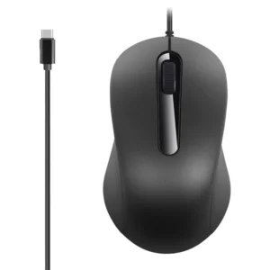 USB-C Ergonomic Wired Mouse, 3-Button, 1000 DPI