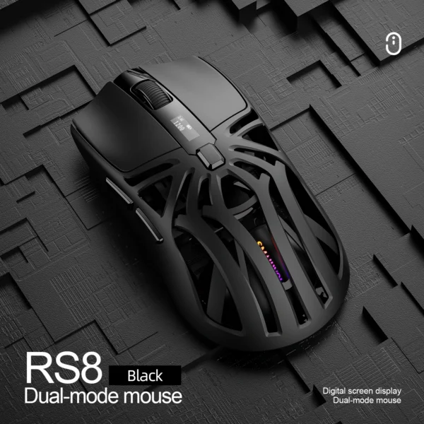 SmailWolf RS8 Tri-Mode Wireless Gaming Mouse, 10000 DPI