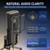 FIFINE K669 Pro USB Condenser Streaming Microphone with Pop Filter