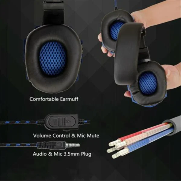 3.5mm Wired Gaming Headset with Microphone for PC, PS4 & PS5