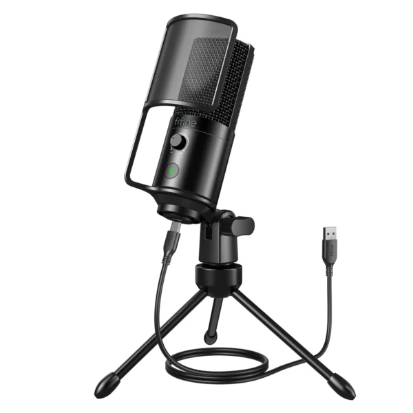 FIFINE K669 Pro USB Condenser Streaming Microphone with Pop Filter