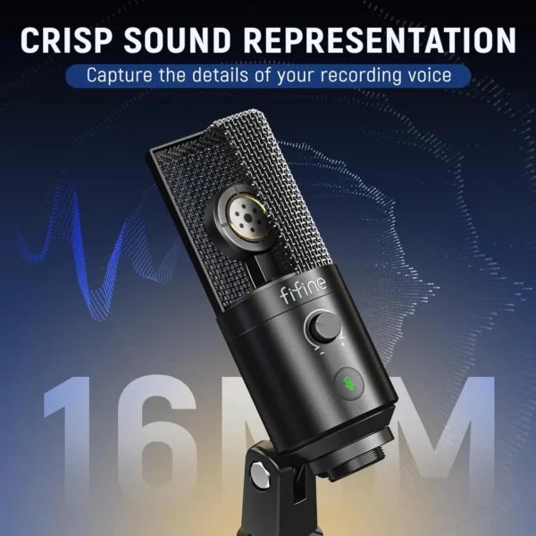 FIFINE K669 Pro USB Condenser Streaming Microphone with Pop Filter