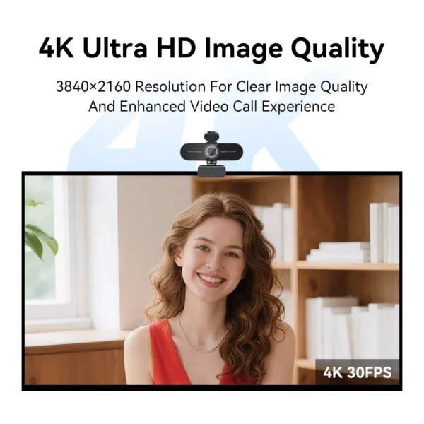 EMEET 4K USB Webcam with PDAF Auto Focus & Dual Microphones