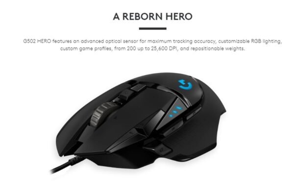 Logitech G502 HERO High-Performance Wired Gaming Mouse